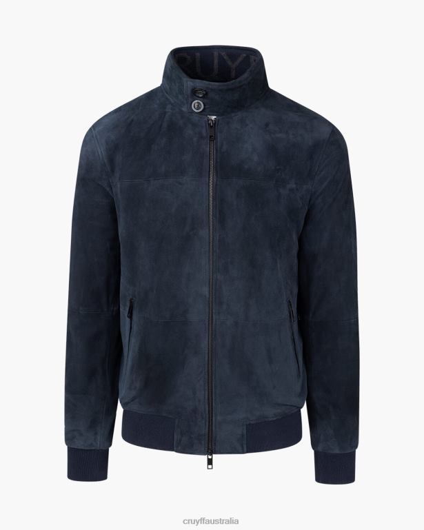 Dante Suede Harrington Jacket Cruyff Men Navy R2H8T685 Jacket