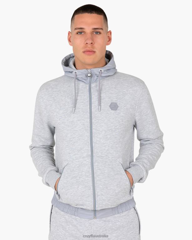 Aimar Zip Thru Cruyff Men Grey R2H8T706 Hoodie