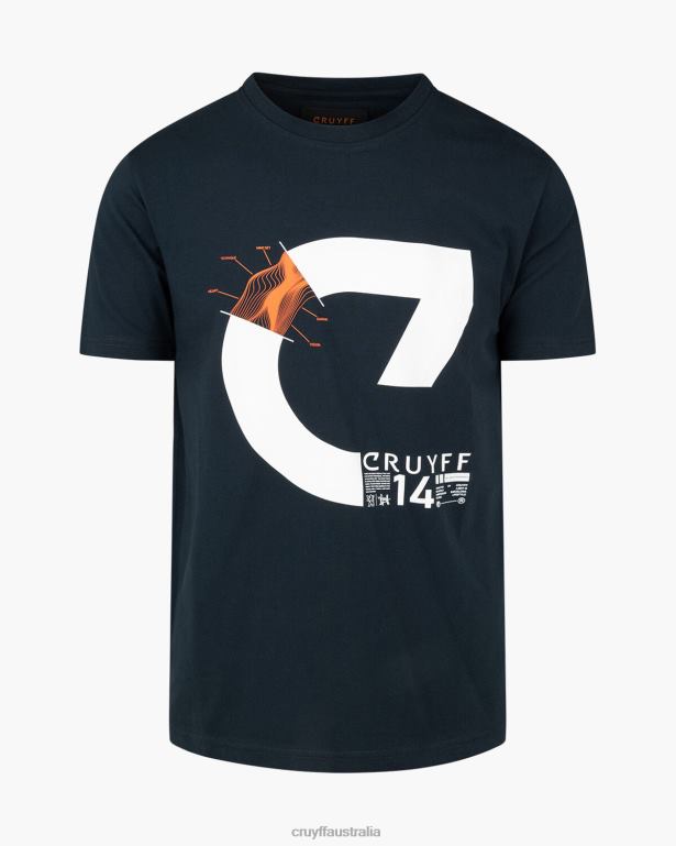 Alan SS Tee Cruyff Men Blue Nights R2H8T123 T-Shirt