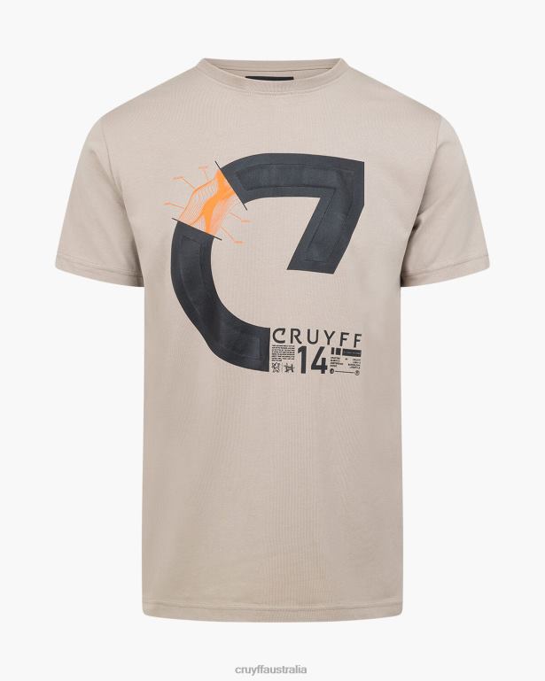 Alan SS Tee Cruyff Men Sand R2H8T121 T-Shirt