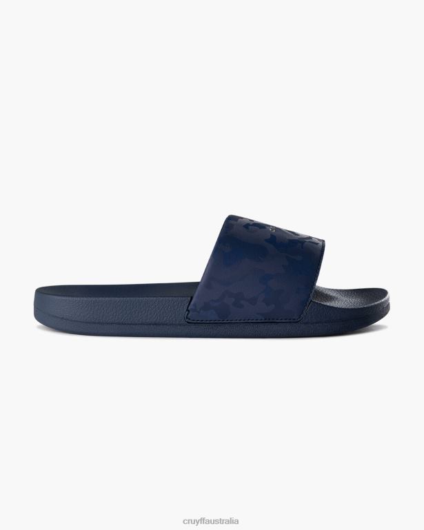 Camo Slide Cruyff Men Navy R2H8T138 Slides
