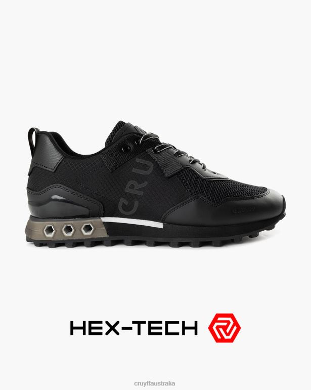 Superbia Hex-Tech Cruyff Men Black/Grey R2H8T5 Sneakers